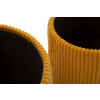 Bolzano Set pouf con contenitore senape 2pz Ø38x38cm Ø32x28cm
