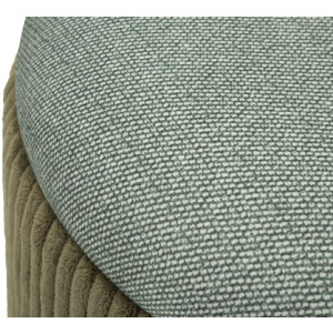 Bolzano Set 2 pouf verdi Ø38x38 e Ø32x28 cm con contenitore