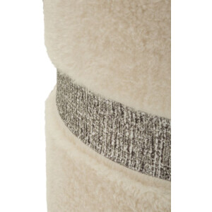 Saint-Moritz Set 2 puff con contenitore Creme Ø40x47 cm Ø32x38 cm