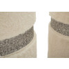 Saint-Moritz Set 2 puff con contenitore Creme Ø40x47 cm Ø32x38 cm
