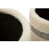 Saint-Moritz Set 2 puff con contenitore Creme Ø40x47 cm Ø32x38 cm