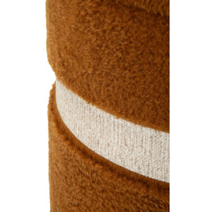 Saint-Moritz Set 2 pouf contenitori Ø40x47cm Ø32x38cm Marrone