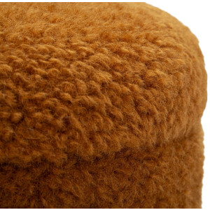 Saint-Moritz Set 2 pouf contenitori Ø40x47cm Ø32x38cm Marrone
