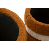 Saint-Moritz Set 2 pouf contenitori Ø40x47cm Ø32x38cm Marrone