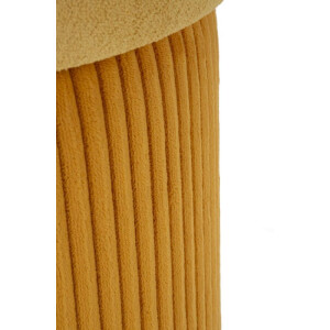 Aspen Set 2 puff con contenitore senape 42x44/35x37 cm velluto