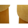 Aspen Set 2 puff con contenitore senape 42x44/35x37 cm velluto
