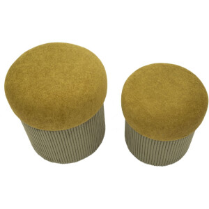Set pouf contenitore Aspen verde 2 pezzi Ø42x44cm...