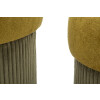 Set pouf contenitore Aspen verde 2 pezzi Ø42x44cm Ø35x37cm velluto poliestere