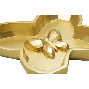 Ciotola Butterfly 20,5x17,5x3 cm dorata a forma di farfalla
