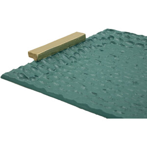 Grent Vassoio 34x19,5x3 cm Verde Oro Decorativo non alimentare
