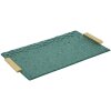 Grent Vassoio 34x19,5x3 cm Verde Oro Decorativo non alimentare