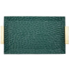 Grent Vassoio 34x19,5x3 cm Verde Oro Decorativo non alimentare