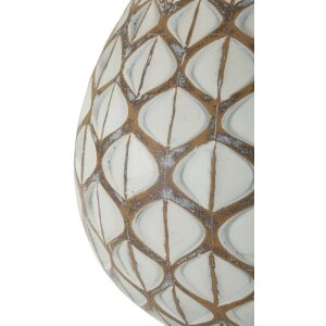 Lampada da tavolo Tibet Ø35x52 cm White Wash E27 Poliresina Mauro Ferretti