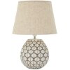 Lampada da tavolo Tibet Ø35x52 cm White Wash E27 Poliresina Mauro Ferretti