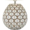Lampada da tavolo Tibet Ø35x52 cm White Wash E27 Poliresina Mauro Ferretti