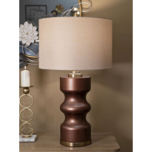 Rosenthal Lampada da tavolo in vetro marrone oro Ø40.5x69.5cm