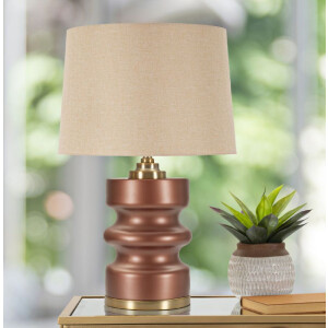 Rosenthal Lampada da tavolo in vetro marrone oro Ø36.5x56.5cm
