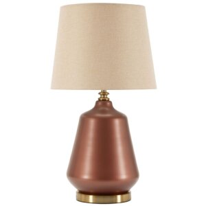 Rosenthal Lampada da tavolo vetro marrone oro...