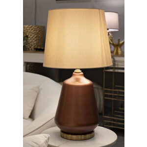 Rosenthal Lampada da tavolo vetro marrone oro Ø35.5x65cm