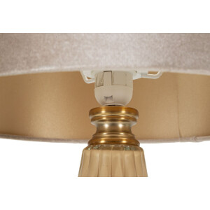 Perly Lampada da tavolo Ø36,5x68,5cm vetro oro paralume in tessuto