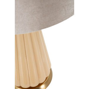 Perly Lampada da tavolo Ø36,5x68,5cm vetro oro paralume in tessuto