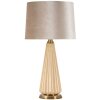 Perly Lampada da tavolo Ø36,5x68,5cm vetro oro paralume in tessuto