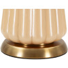 Perly Lampada da tavolo Ø36,5x68,5cm vetro oro paralume in tessuto