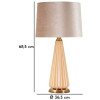Perly Lampada da tavolo Ø36,5x68,5cm vetro oro paralume in tessuto
