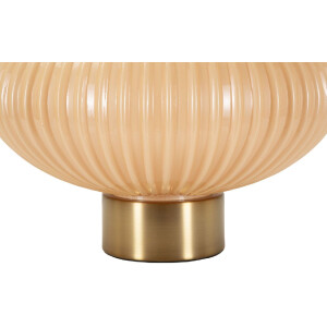 Perly Lampada da tavolo Ø33x49 cm vetro ferro stoffa madreperla oro E27 max 40W