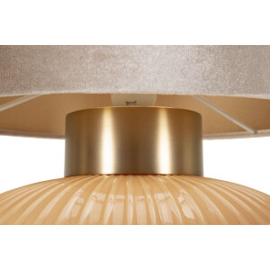 Perly Lampada da tavolo Ø33x49 cm vetro ferro stoffa madreperla oro E27 max 40W