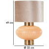 Perly Lampada da tavolo Ø33x49 cm vetro ferro stoffa madreperla oro E27 max 40W