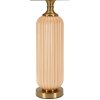 Perly Lampada da tavolo vetro scanalato paralume madreperla oro ø35,5x64cm E27
