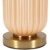Perly Lampada da tavolo vetro scanalato paralume madreperla oro ø35,5x64cm E27
