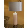 Perly Lampada da tavolo vetro scanalato paralume madreperla oro ø35,5x64cm E27