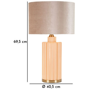 Mauro Ferretti Lampada da tavolo Perly Ø40,5x69,5cm vetro oro E27 40W