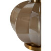 Praga Lampada da tavolo vetro ferro stoffa marrone oro 40,5x57cm