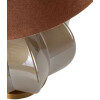 Praga Lampada da tavolo vetro ferro stoffa marrone oro 40,5x57cm