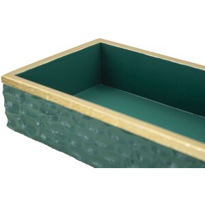 Scatola Portatutto Mauro Ferretti Grent 18,8x6,4x10,8 cm verde-oro