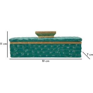 Scatola Portatutto Mauro Ferretti Grent 18,8x6,4x10,8 cm verde-oro