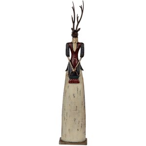 Statuetta Decorativa Cerva in Metallo Clayre & Eef...