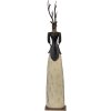 Statuetta Decorativa Cerva in Metallo Clayre & Eef 86cm Marrone Beige Rosso Rusticale