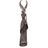 Decorazione Renna in Metallo Clayre & Eef Marrone-Grigio 81 cm con Cuore Vintage