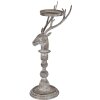 Clayre & Eef 6Y5838 Candeliere a forma di cervo Antik-Grau 17x14x42 cm