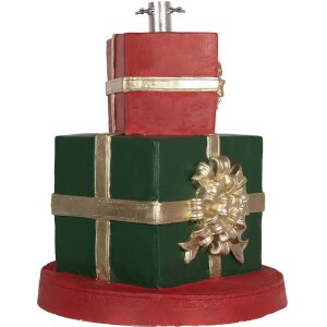 Clayre & Eef Porta albero regalo Ø44x54cm Verde Rosso Oro