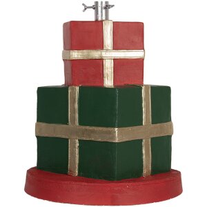 Clayre & Eef Porta albero regalo Ø44x54cm Verde Rosso Oro