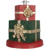 Clayre & Eef Porta albero regalo Ø44x54cm Verde Rosso Oro