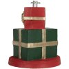 Clayre & Eef Porta albero regalo Ø44x54cm Verde Rosso Oro