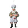 Clayre & Eef Babbo Natale decorazione sospensione 10x6x17 cm tessuto plastica caramella