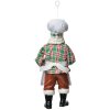 Clayre & Eef Babbo Natale decorazione sospensione 10x6x17 cm tessuto plastica caramella