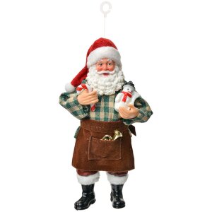 Clayre & Eef Ornamento Babbo Natale 9x6x17 cm Rosso...